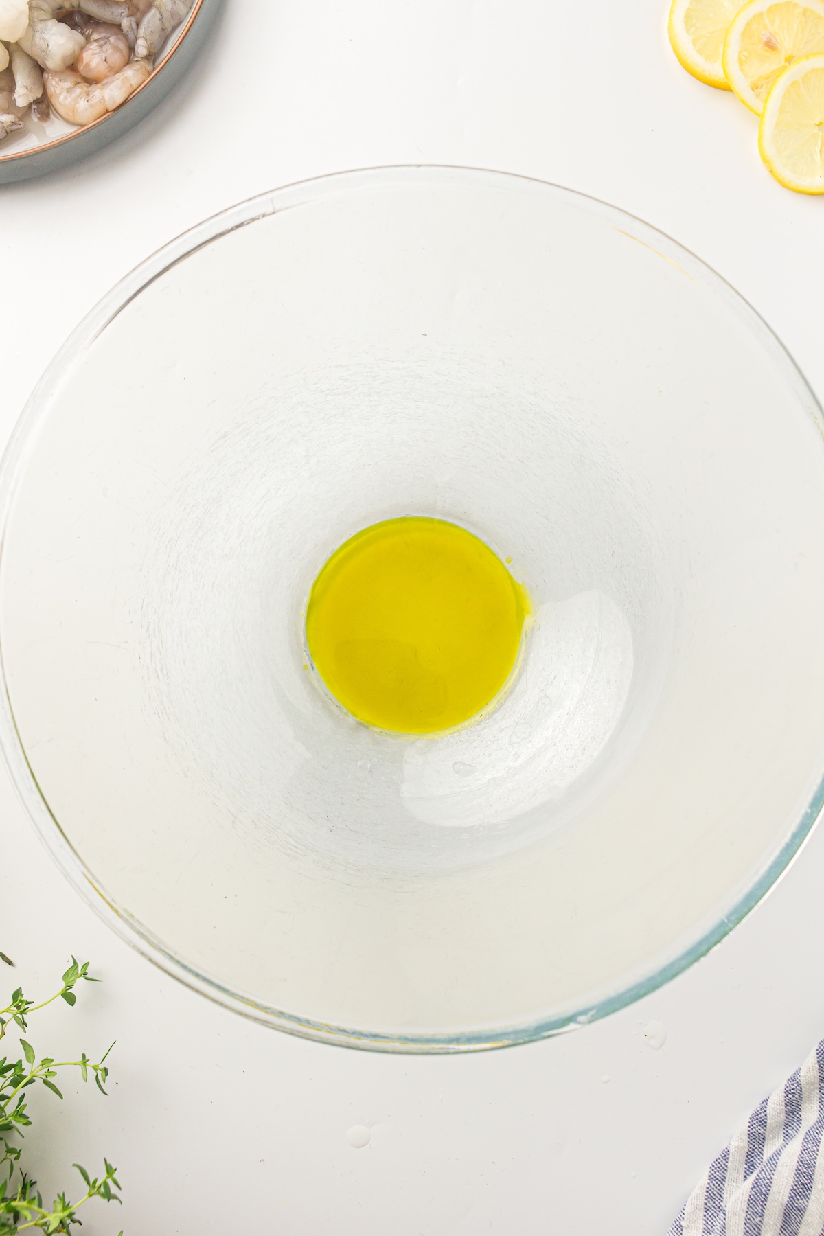 small amount of avocado oil in a glass bowl