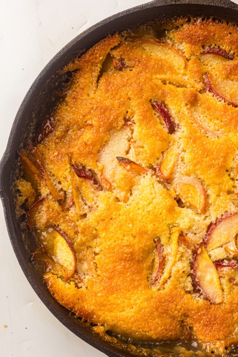 Cast Iron Skillet Peach Cobbler